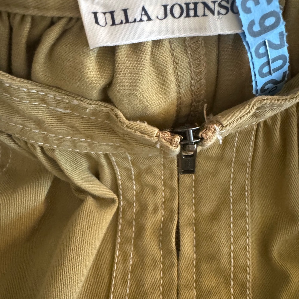 Ulla Johnson Tan Zip-Front One Piece Shorts Jumpsuit - Picture 5 of 5